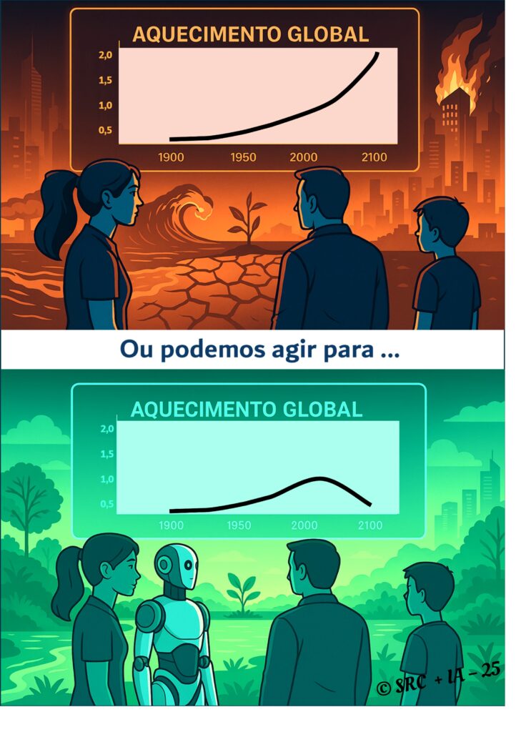 Comparativo preditivo aquecimento global.